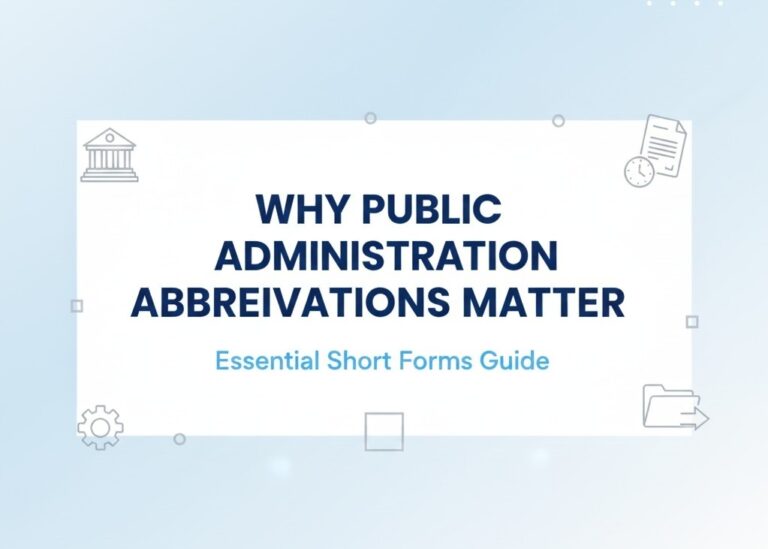 Public Administration Abbreviations – Essential Short Forms Guide ...