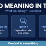 WYD meaning in text infographic showing the three common intents behind wyd: friendly check-in, flirty, and boredom
