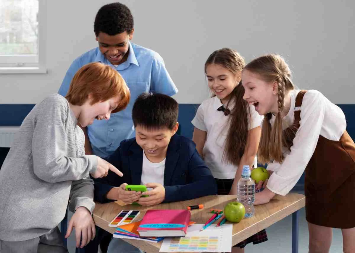 A group of children in a classroom setting, learning and engaging, representing the understanding of Government Abbreviations and their meanings in education. Government Abbreviations and Meanings Explained.
