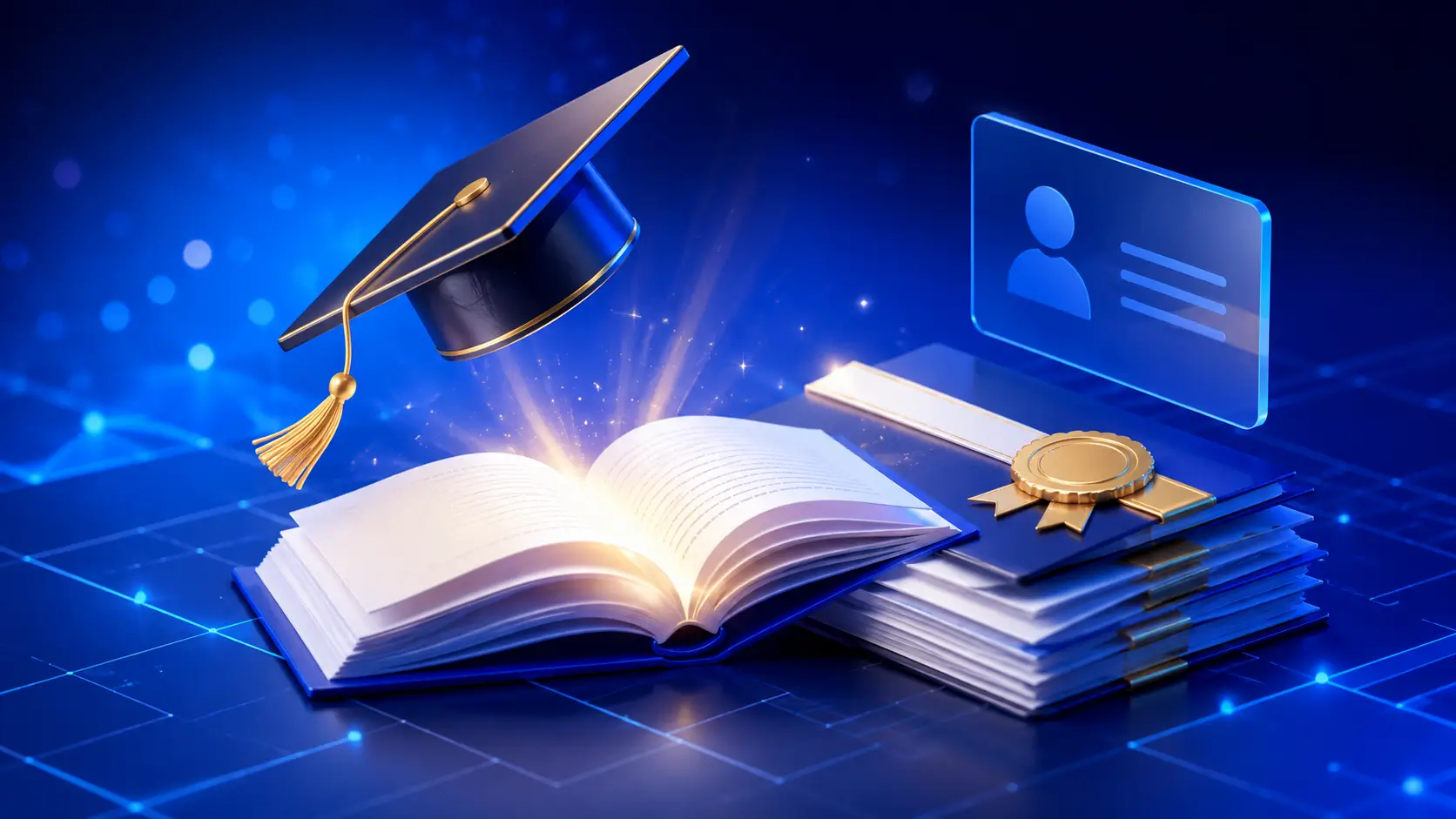 School and College Abbreviations full list and meanings represented with books, graduation cap, diplomas, and an education ID card