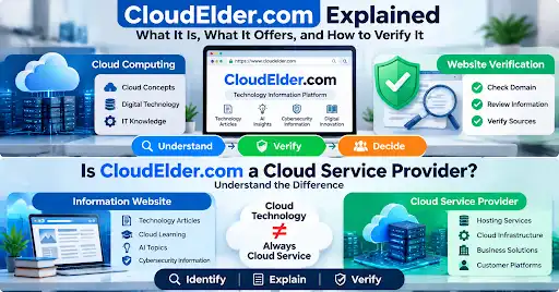 CloudElder com website reliability checklist showing 4 verification steps